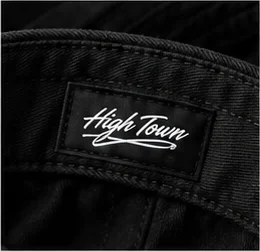 Hightown Signature Bucket Hat Black — detail-neck