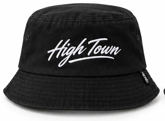 Hightown Signature Bucket Hat Black — front