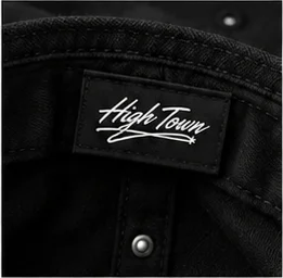 Hightown Signature Cap Black — detail-neck