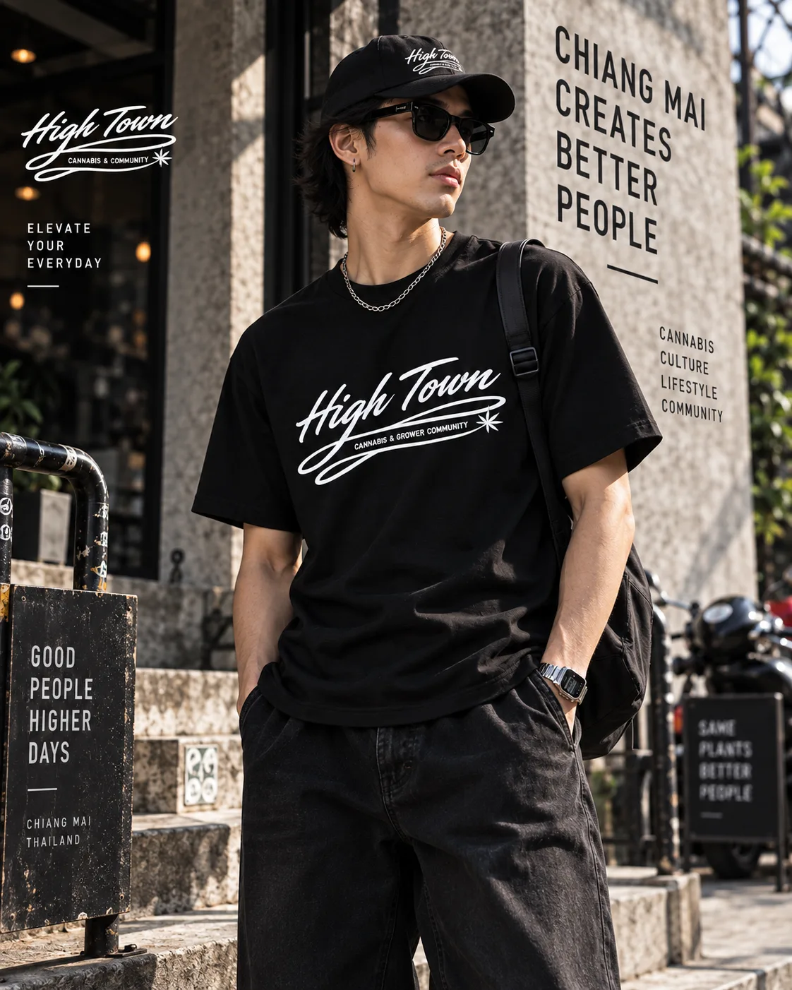 Hightown Signature Tee — worn